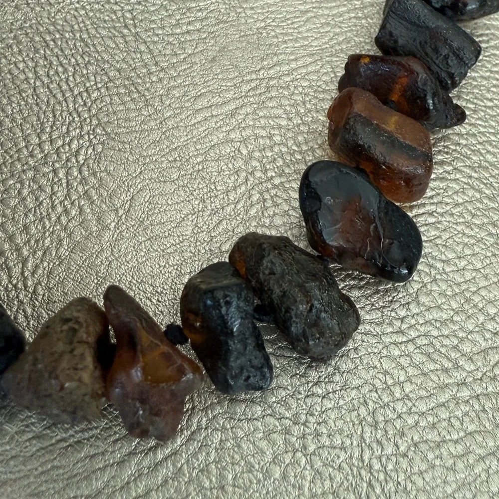 Unpolished Amber Necklace - Picture 4 of 8